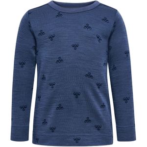 Hummel - Shirt - Blauw/Zwart - Lange Mouw - Normale Pasvorm