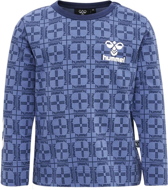 Hummel - Check - T-shirt - Lange Mouwen - Biologisch Katoen - All-over Print