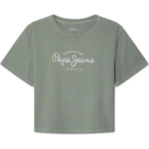 Pepe Jeansvoor meisjes. PG503150 T-shirt Alma groen (10años= 140cm), Casual, Katoen, Korte mouwen, kinderkleding