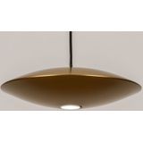 Ronde hanglamp in goud/messing met GU10 fitting