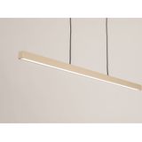 Smalle led hanglamp in beige voor kookeiland, keuken, werkplek of eettafel