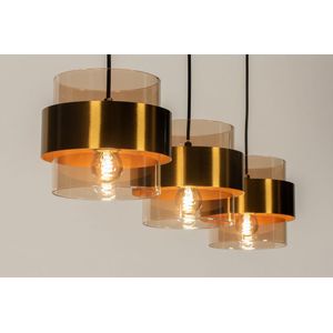 Lumidora Hanglamp 74710 - 3 Lichts - E27 - Goud - Geel - Metaal