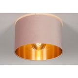 Sfeervolle plafondlamp in een trendy kleurencombinatie; roze / goud.