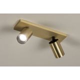 Lumidora Opbouwspot 74770 - 2 Lichts - GU10 - Goud - Messing - Metaal - Badkamerlamp - IP21