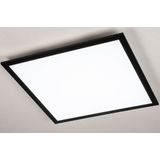 Strakke, platte, led plafondlamp in grote afmeting, voorzien van een zeer hoge lichtopbrengst, instelbare lichtkleur & lichtsterkte.