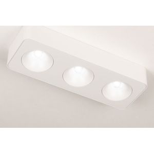 Witte 3-lichts led plafondspot met dimbare led verlichting