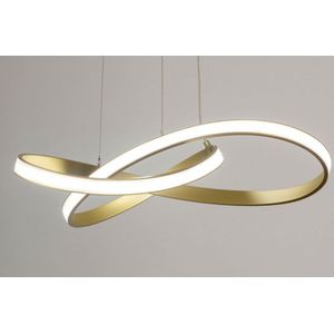 Grote gouden led hanglamp in uniek design