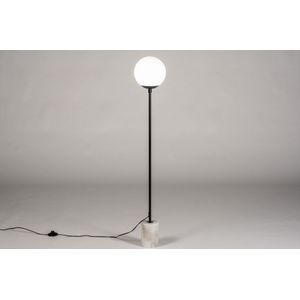 Lumidora Vloerlamp 74152 - E27 - Zwart - Wit - Metaal - 19 cm