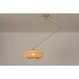 Lumidora Hanglamp 31227 - E27 - Bruin - Beige - Naturel - Zand - Metaal - ⌀ 40 cm