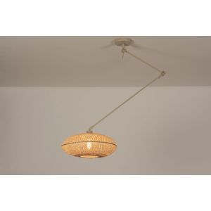 Lumidora Hanglamp 31227 - E27 - Bruin - Beige - Naturel - Zand - Metaal - ⌀ 40 cm