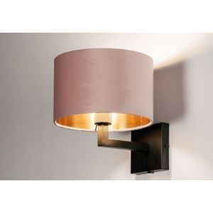 Lumidora Wandlamp 30901 - E27 - Zwart - Roze - Koper - Metaal