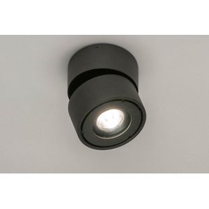 Design plafondlamp/badkamerlamp/buitenlamp voorzien van dimbare LED verlichting van BRIDGELUX (1x 9 watt, 950 lumen).