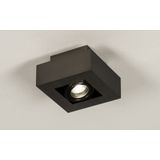 Lumidora Plafondlamp 74910 - GU10 - Bruin - Antraciet donkergrijs - Aluminium - ⌀ 14 cm