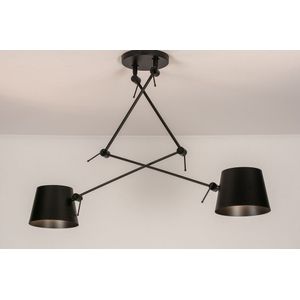 Lumidora Hanglamp 74291 - 2 Lichts - E27 - Zwart - Metaal