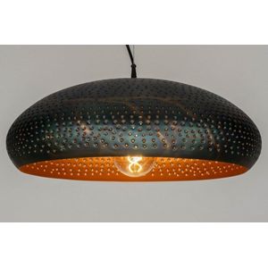 Lumidora Hanglamp 73062 - E27 - Zwart - Bruin - Koper - Meerkleurig - Metaal - 52 cm
