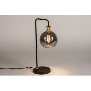 Lumidora Tafellamp 74394 - E27 - Zwart - Grijs - Messing - Metaal