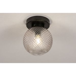 Lumidora Plafondlamp 74156 - E14 - Zwart - Grijs - Bruin - Glas - 14 cm