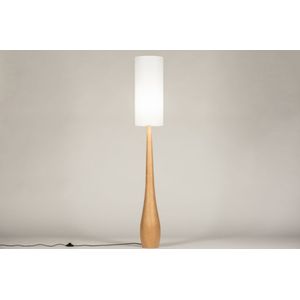 Lumidora Vloerlamp 31431 - E27 - Wit - Hout - Naturel - ⌀ 25 cm