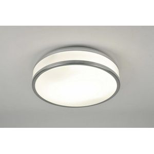 Basic ronde plafondlamp met aluminium randen