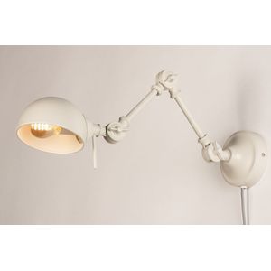 IndustriÃ«le wandlamp met verstelbare arm in warm grijs