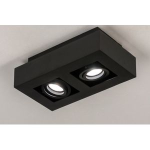 Lumidora Plafondlamp 13784 - 2 Lichts - GU10 - Zwart - Metaal - ⌀ 25 cm