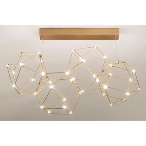 Design led plafondlamp met prisma-vormen en kleine led lampen