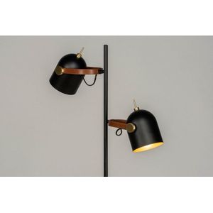 Lumidora Vloerlamp 73244 - LOGAN - 2 Lichts - E14 - Zwart - Goud - Metaal
