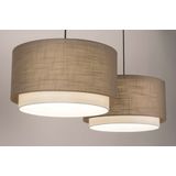 Lumidora Hanglamp 30863 - 2 Lichts - E27 - Zwart - Wit - Taupe - Metaal