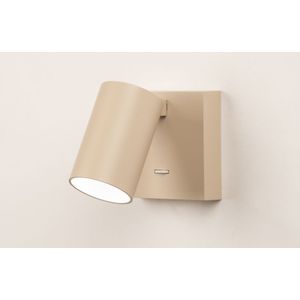 Beige wandlamp met schakelaar zonder snoer