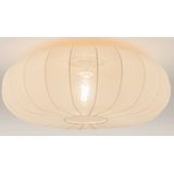 Extra grote lampion lamp van beige stof voor aan het plafond