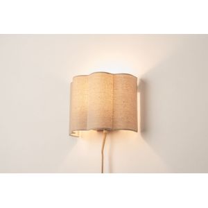 Scalloped - Wandlamp - Beige - Stof