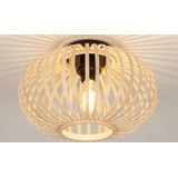 Lumidora Plafondlamp 74919 - E27 - Zwart - Naturel - Metaal - ⌀ 35 cm