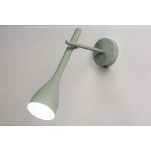 Mooie groene wandlamp met stekker en snoer