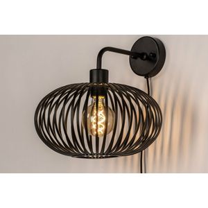 Lumidora Wandlamp 73922 - E27 - Zwart - Metaal