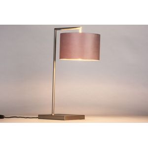 Lumidora Tafellamp 31069 - E27 - Roze - Roodkoper - Staalgrijs - Metaal