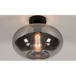 Lumidora Plafondlamp 31002 - E27 - Zwart - Grijs - Metaal - 30 cm