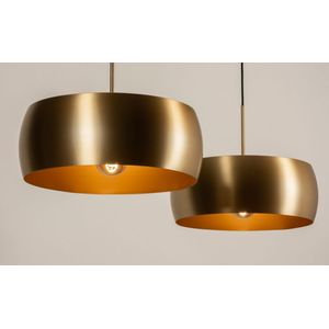 Lumidora Hanglamp 74647 - 2 Lichts - E27 - Goud - Messing - Metaal