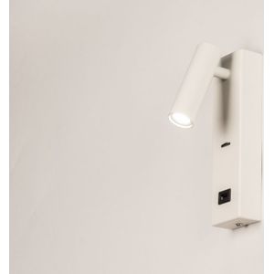 Bedlamp met verstelbare led spot en USB-poort