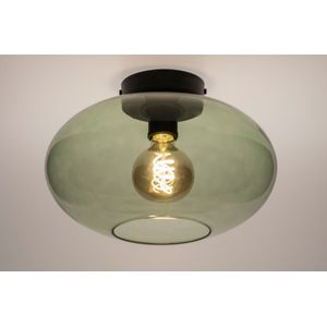 Lumidora Plafondlamp 74441 - E27 - Zwart - Groen - Metaal - 30 cm