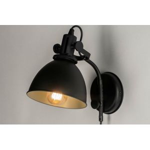 Lumidora Wandlamp 73288 - E27 - Zwart - Metaal