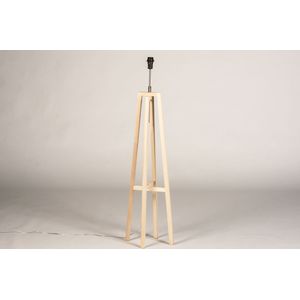 Houten staande lamp in blankhout