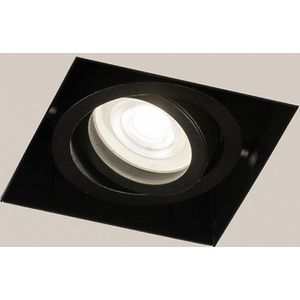 Lumidora Inbouwspot 74578 - GU10 - Zwart - Metaal - Badkamerlamp