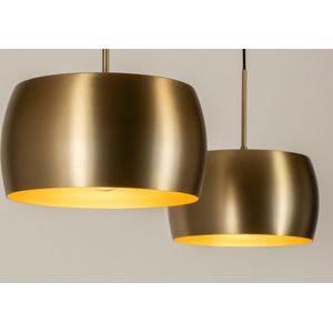 Lumidora Hanglamp 74830 - 2 Lichts - E27 - Goud - Messing - Metaal