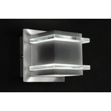 Vierkante wandlamp van aluminium met glas