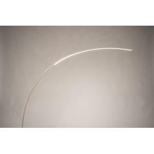 Beige led booglamp Japandi woonstijl met dimmer
