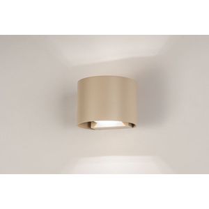 Halfronde UP en Down Wandlamp - Beige - Verstelbare Lichtbundels