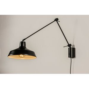 Lumidora Wandlamp 73757 - Voor binnen - GHISLAINE - E27 - Zwart - Metaal