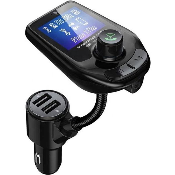 FM-Transmitter voor in de Auto, Bluetooth®, Bass Boost, microSD-kaartsleuf, Handsfree Bellen