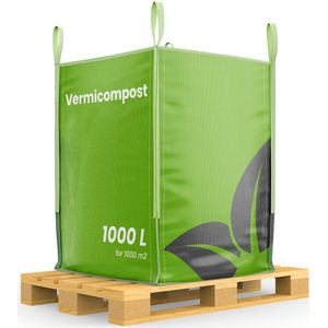 Wormenmest - Vermicompost (Bigbag 1000 Liter – voor 1000m2)