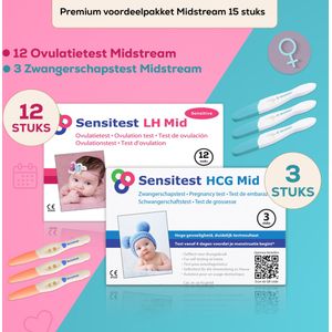 Voordeelpakket Luxe 12 ovulatie midstream en 3 zwangerschapstest midstream